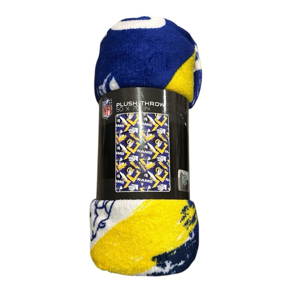 NFL Los Angeles Rams Plush Throw Blanket – 50x70 - Picture 1 of 7